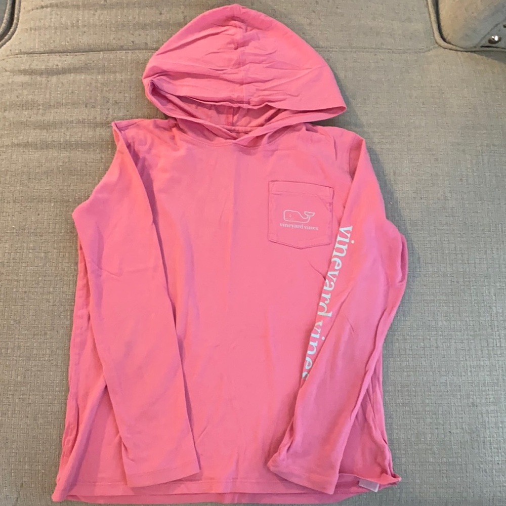Vineyard Vines Girls Sz L/14 Hooded Tee